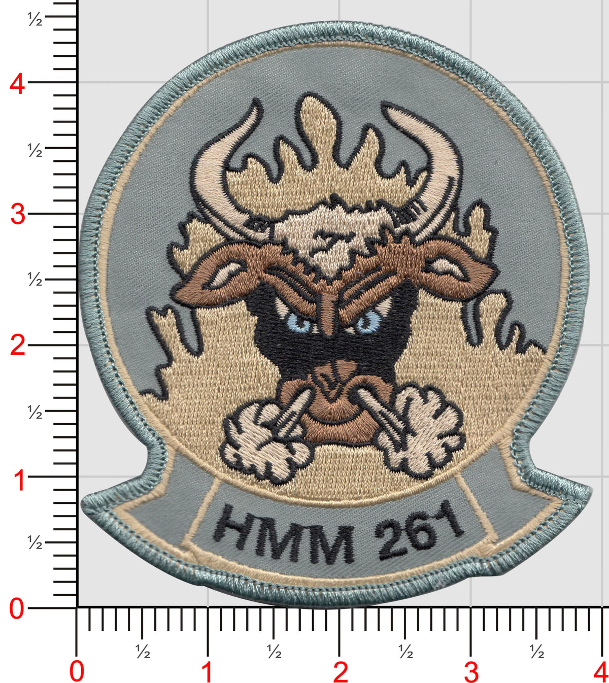Officially Licensed USMC HMM-261 Raging Bulls Patches