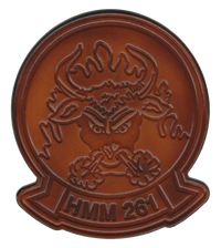 Officially Licensed USMC HMM-261 Raging Bulls Leather Patches
