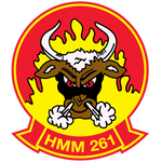 Officially Licensed USMC HMM-261 Raging Bulls Sticker