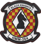 Officially Licensed USMC HMM-264 Black Knights Leather Patch