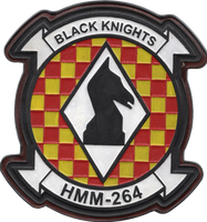 Officially Licensed USMC HMM-264 Black Knights Leather Patch