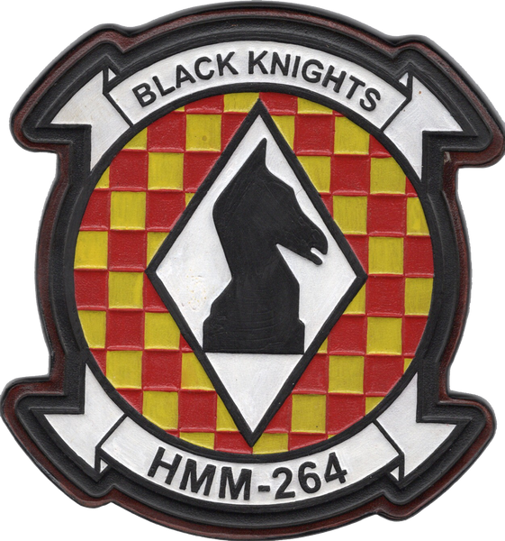 Officially Licensed USMC HMM-264 Black Knights Leather Patch