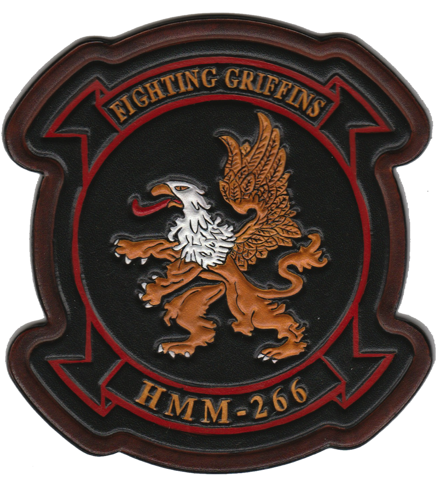 Officially Licensed USMC HMM-266 Fighting Griffins Leather Patch