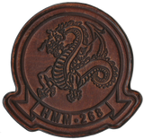 Officially Licensed HMM-268 Red Dragons Hand Painted Leather Patch
