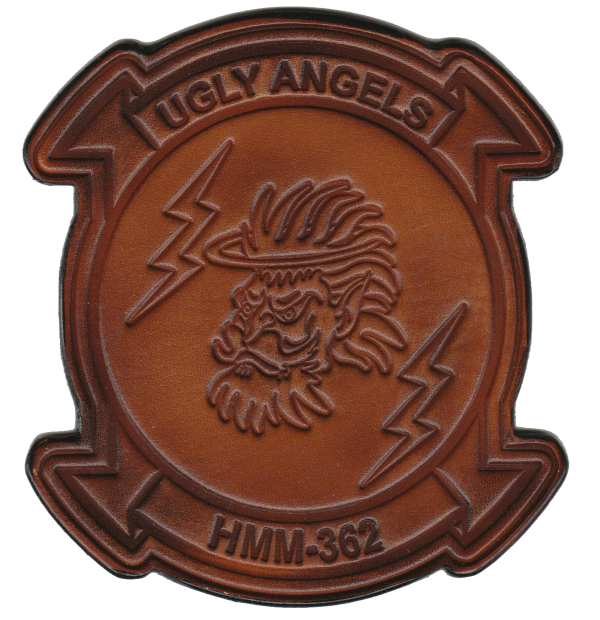Officially Licensed USMC HMM-362 Ugly Angels Leather Patches