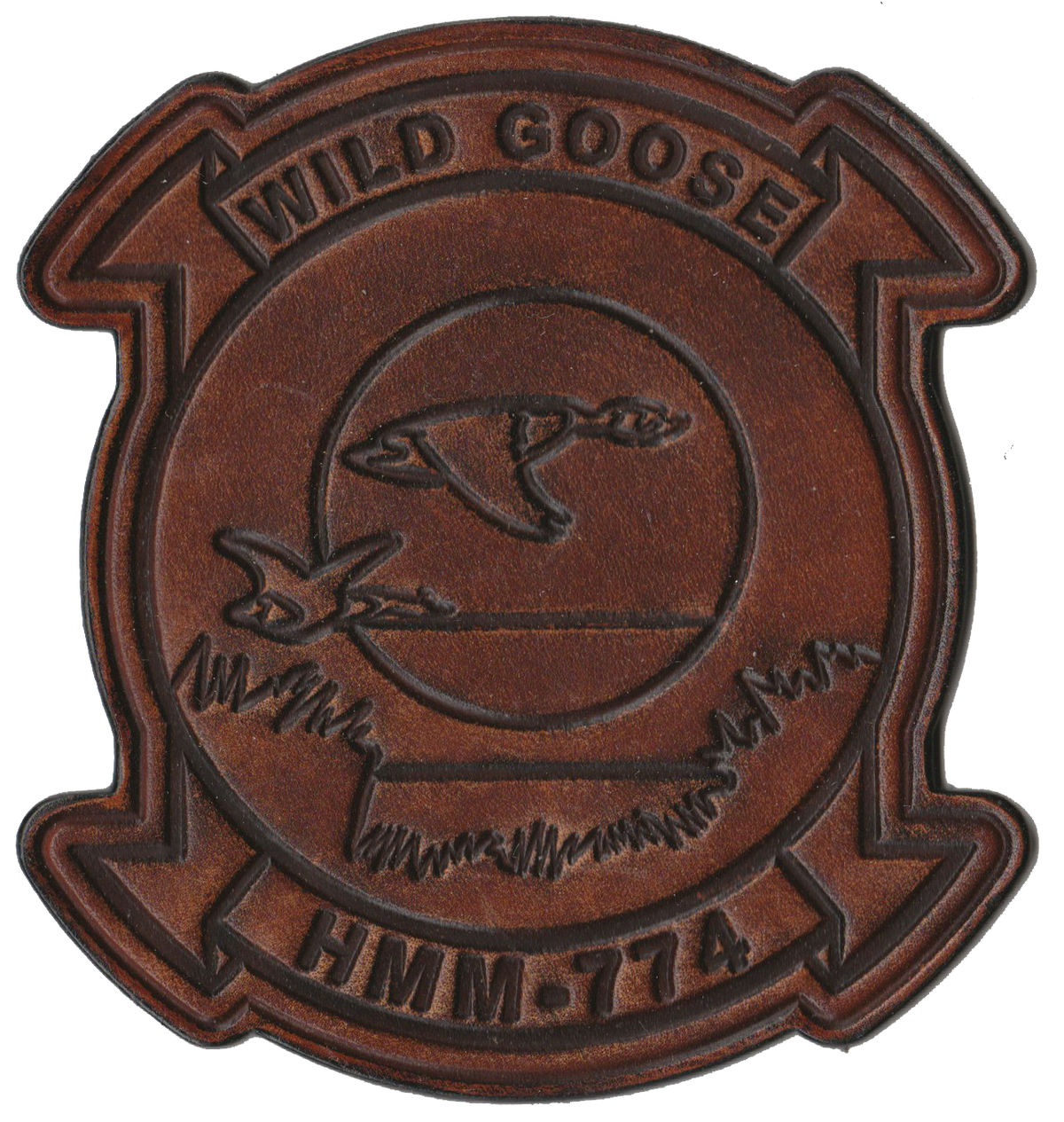Officially Licensed HMM-774 Wild Goose Hand Painted Leather Patch