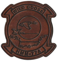 Officially Licensed HMM-774 Wild Goose Hand Painted Leather Patch