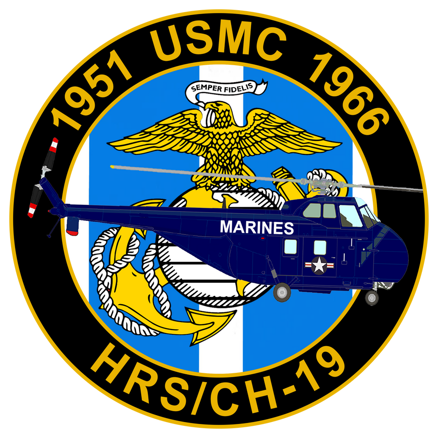 Officially Licensed USMC HRS/CH-19 Commemorative Sticker
