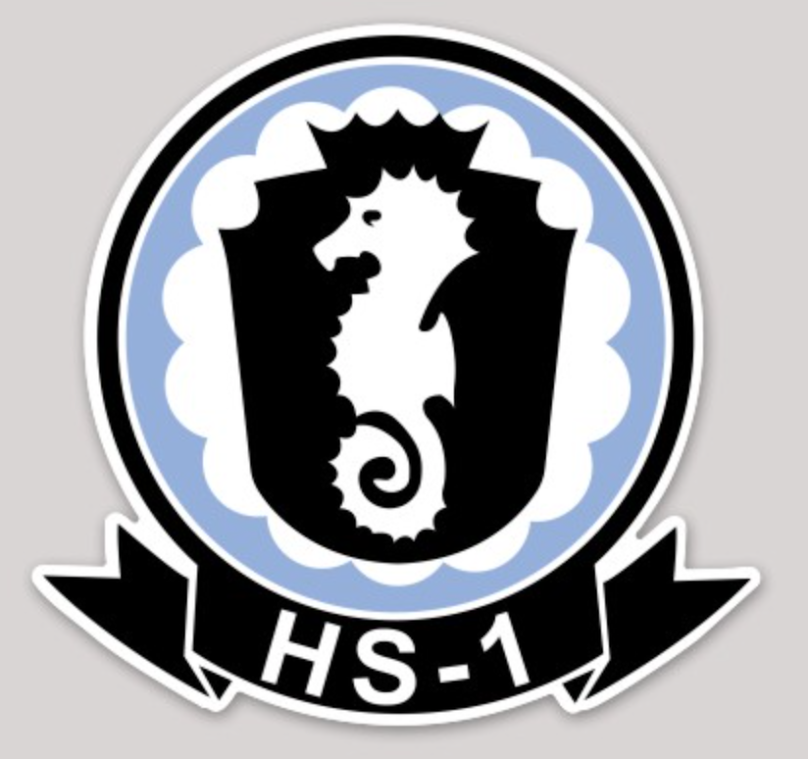 Officially Licensed US Navy HS-1 Seahorses Sticker – MarinePatches.com ...