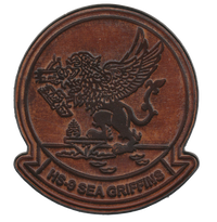 Officially Licensed US Navy HS-9 Sea Griffins Leather Patches