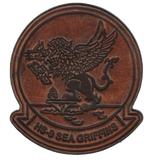 Officially Licensed US Navy HS-9 Sea Griffins Leather Patches