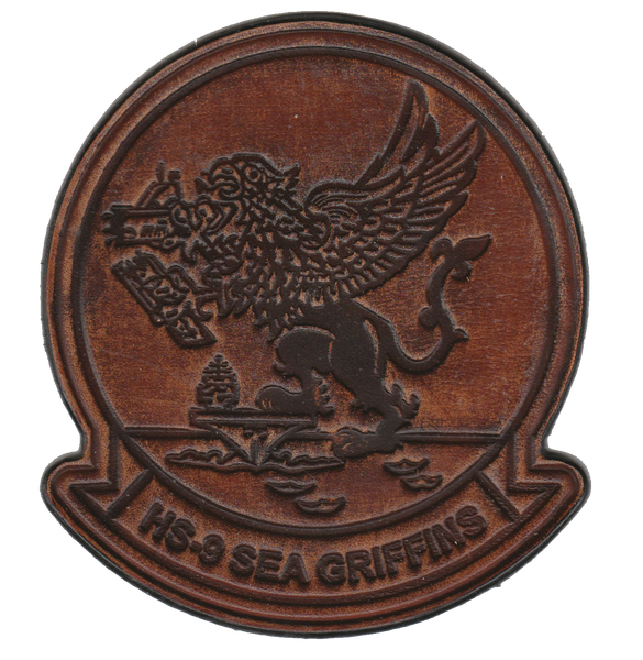Officially Licensed US Navy HS-9 Sea Griffins Leather Patches