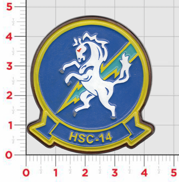 Officially Licensed US Navy HSC-14 Chargers Leather Patch
