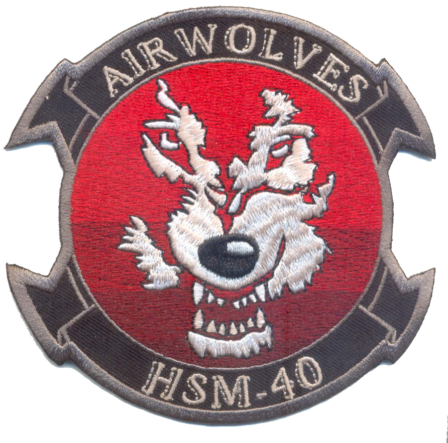 Officially Licensed US Navy HSM-40 Air Wolves Squadron Patches