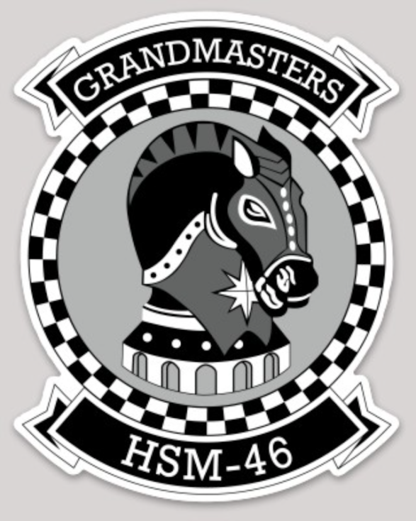 Officially Licensed US Navy Helicopter Squadron HSM-46 Sticker