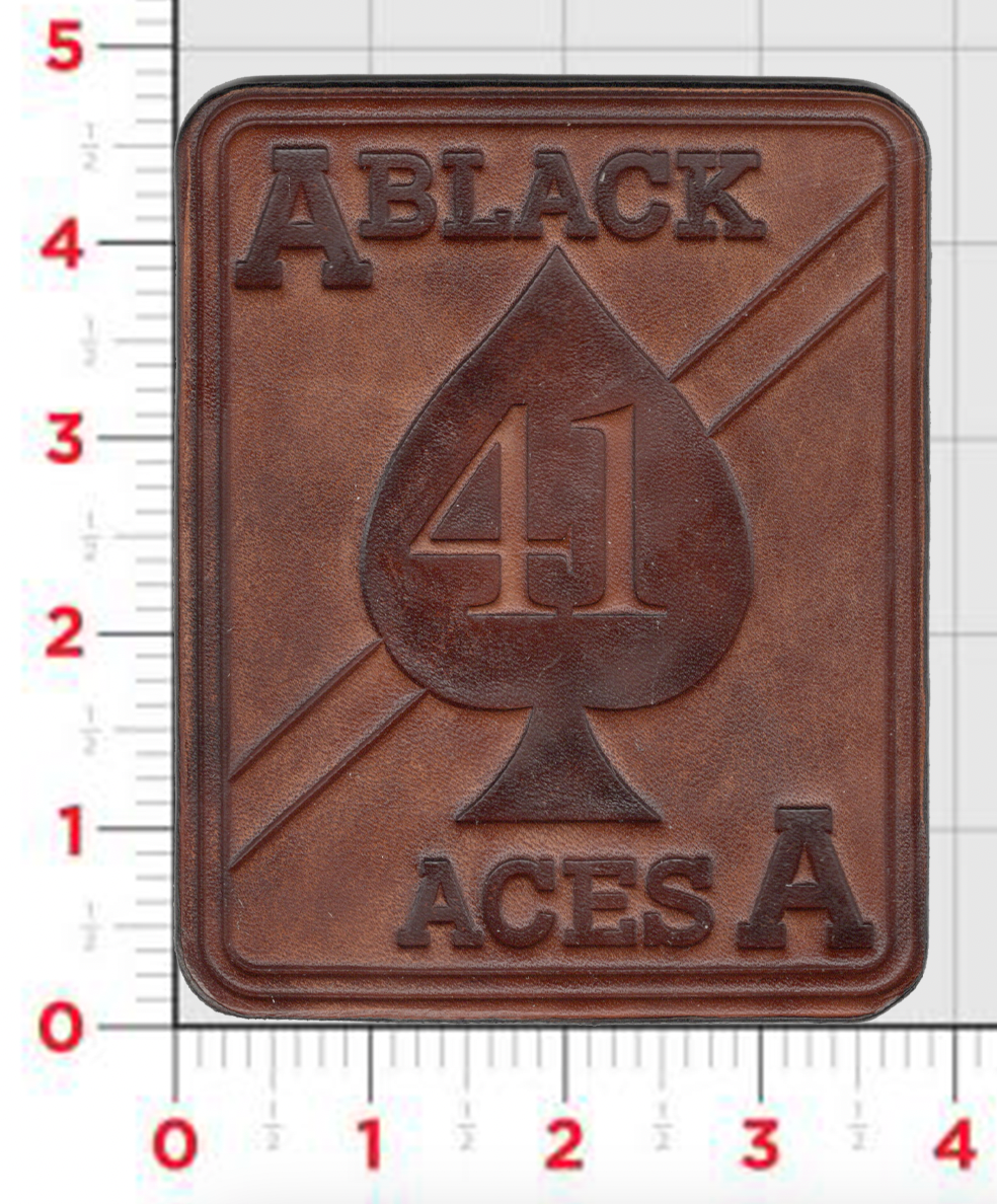 Officially Licensed US Navy VF-41/VFA-41 Black Aces Leather Patch