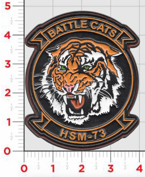 Officially Licensed US Navy HSM-73 Battle Cats Leather Patch