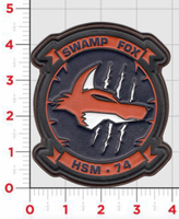 Officially Licensed US Navy HSM-74 Swamp Fox Leather Patches