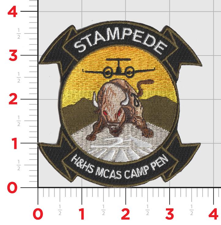 Official Camp Pendleton H&HS Stampede Air Patches and Name Tags