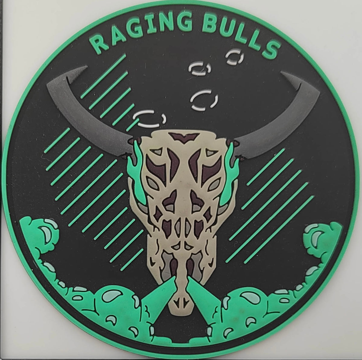 Official VMM-261 Raging Bulls PVC Glow Shoulder Patch loop