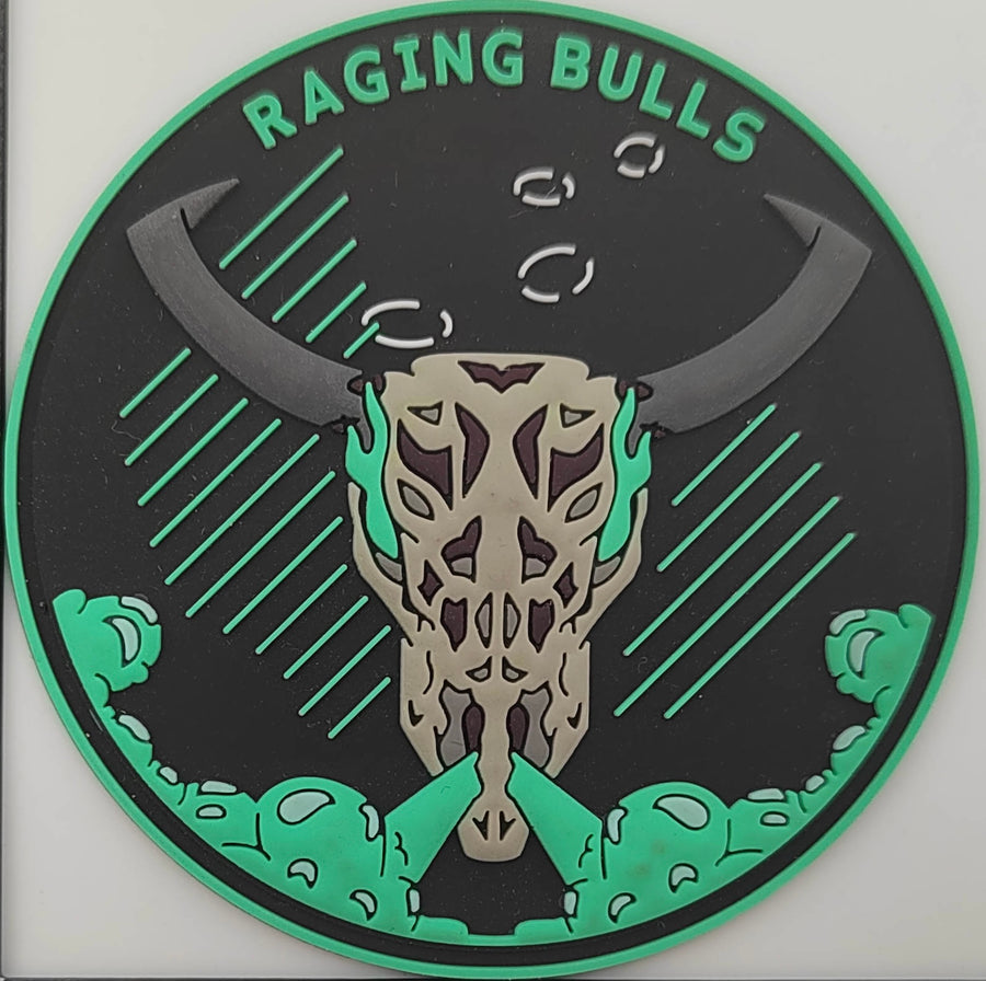 Official VMM-261 Raging Bulls PVC Glow Shoulder Patch loop