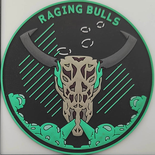 Official VMM-261 Raging Bulls PVC Glow Shoulder Patch loop