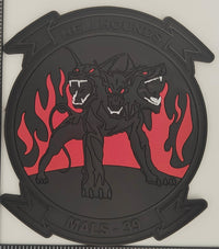 Officially Licensed USMC MALS-39 Hellhounds PVC Patches