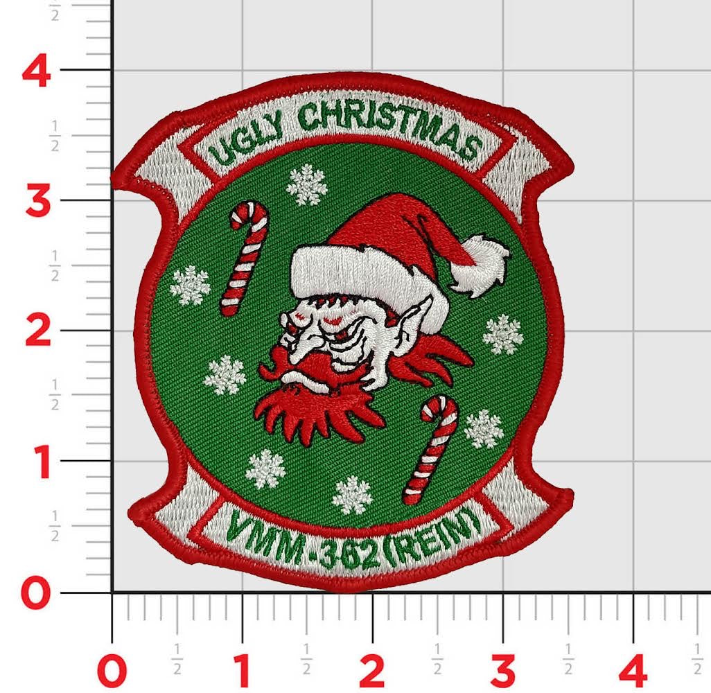 Official VMM-362 Ugly Angels Christmas Squadron Patch