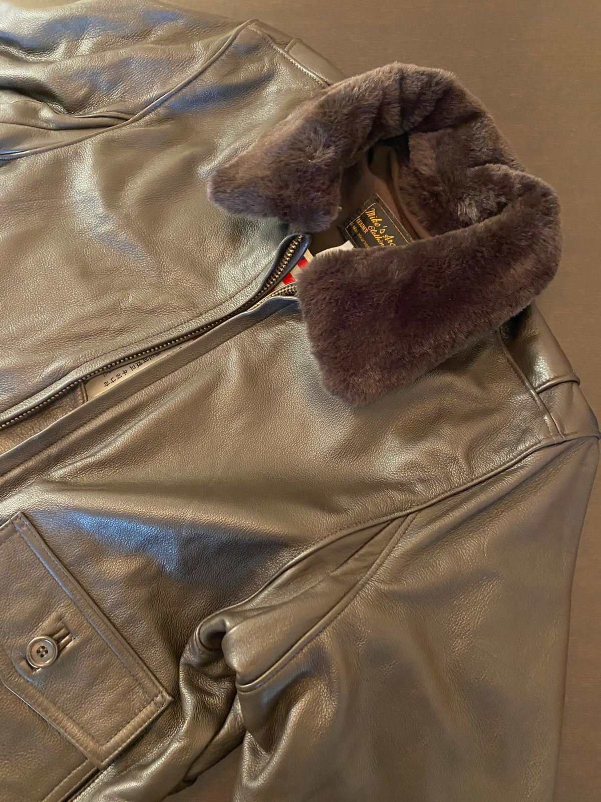 Korean Made US Navy Brown G-1+ Flight Jacket