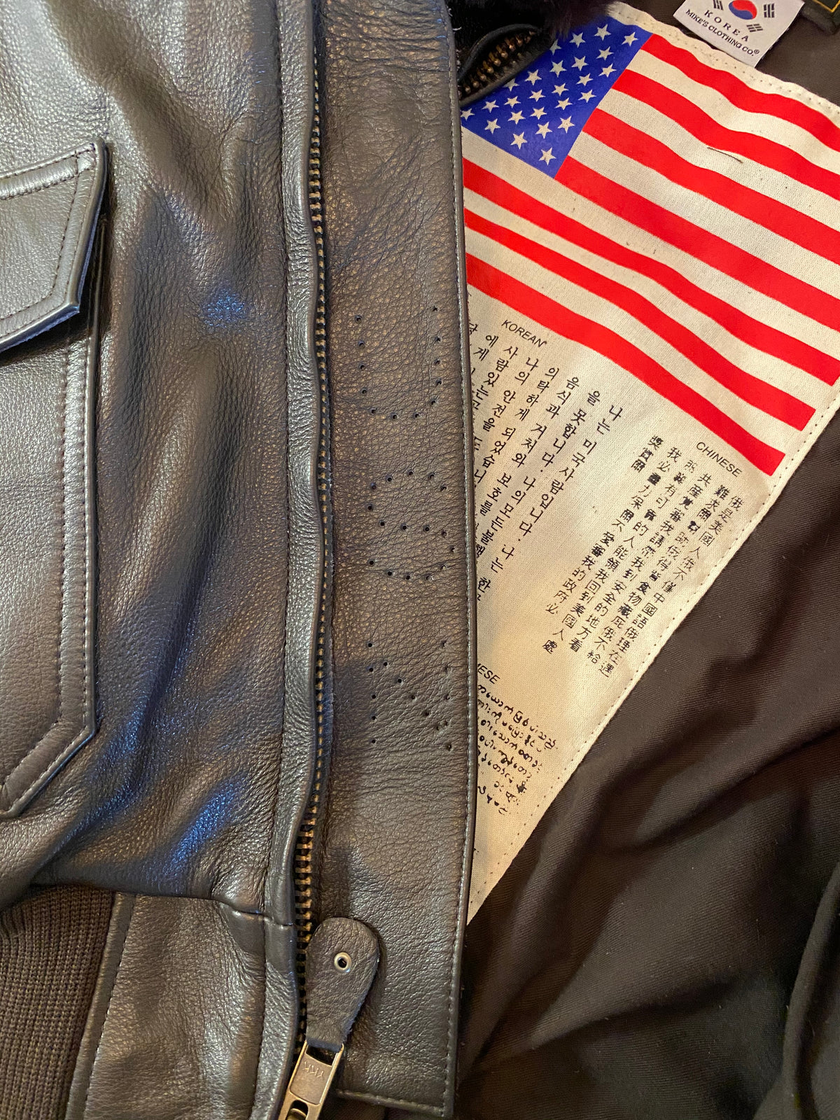 Korean Made US Navy Brown G-1+ Flight Jacket