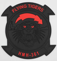 Officially Licensed USMC HMH-361 Flying Tigers Blackout PVC Patch