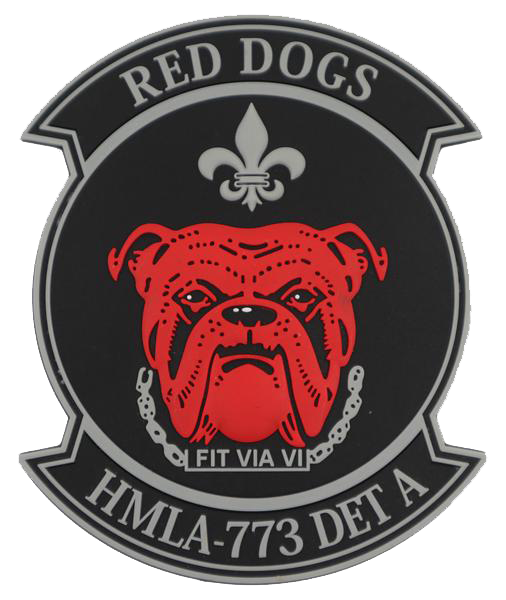 Officially Licensed USMC HMLA-773 DET A Red Dogs PVC Patch