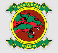 Officially Licensed MALS-12 Marauders Car Window Sticker