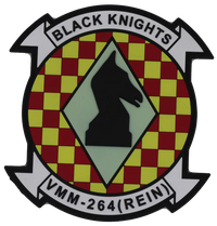 Officially Licensed USMC VMM-264 REIN Black Knights PVC Squadron Patch