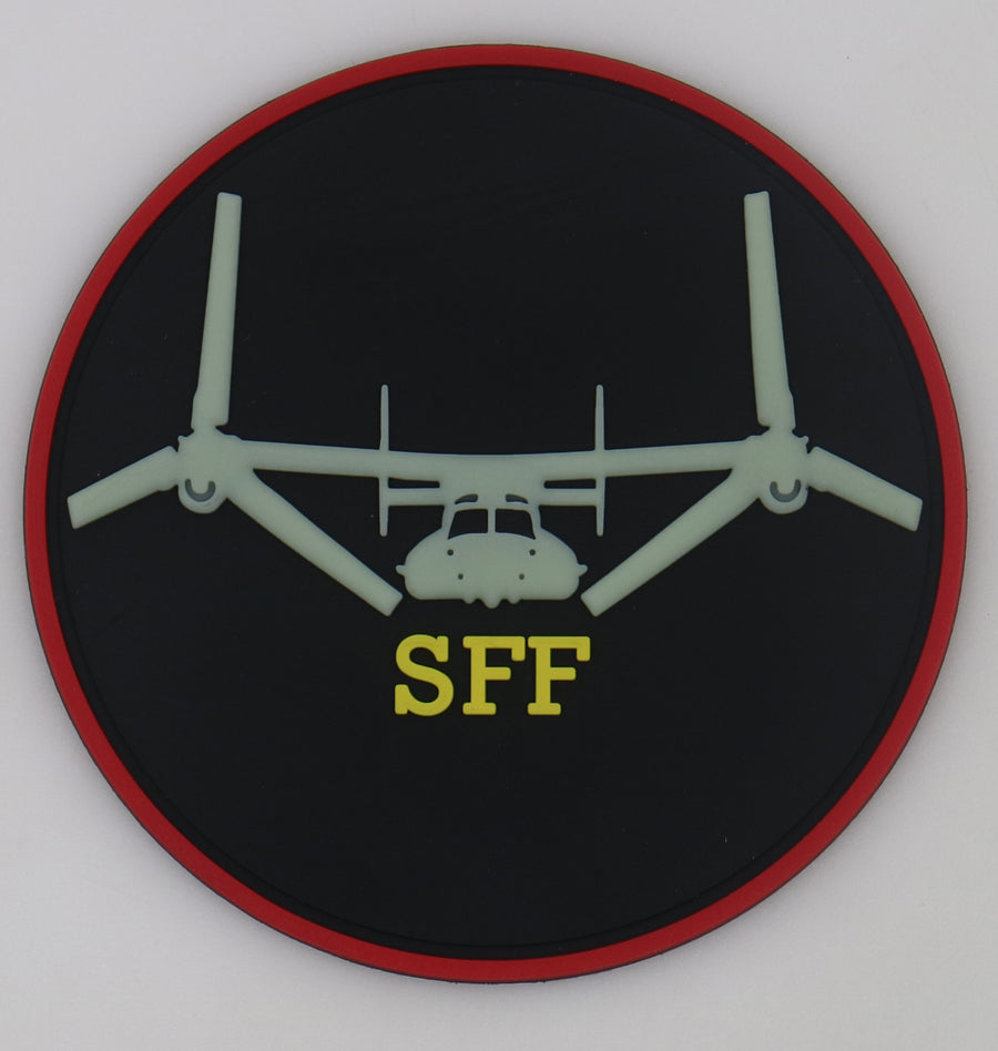 USMC MV-22 Qualification Patch- Safe For Flight (SFF) GITD PVC Patch