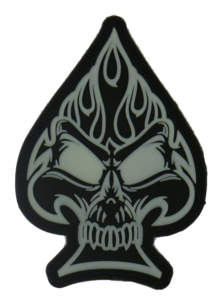 Official HMLA-267 Flagship (El Fuego) Skull PVC Glow Patch