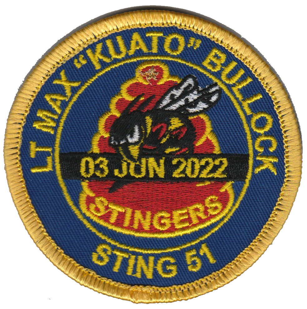 Official VFA-113 Stingers Lt Max Bullock Memorial Patch & Sticker