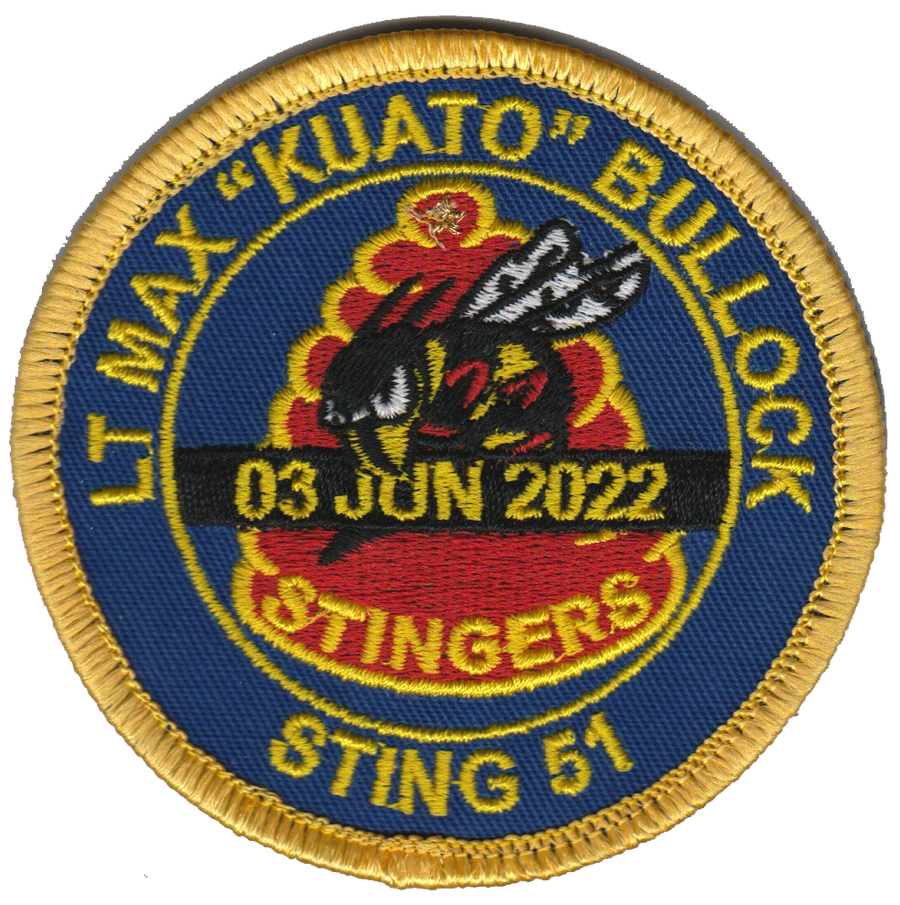 Official VFA-113 Stingers Lt Max Bullock Memorial Patch & Sticker