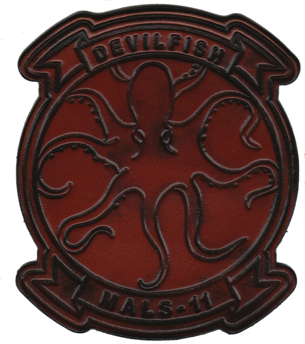 Officially Licensed MALS-11 Devilfish Leather Patch
