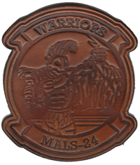Officially Licensed USMC MALS-24 Warriors Leather Patch