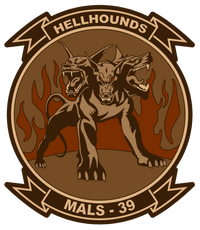 Officially Licensed USMC MALS-39 Hellhounds PVC Patches