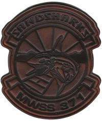 Officially Licensed MWSS-371 Sandsharks Leather Patches
