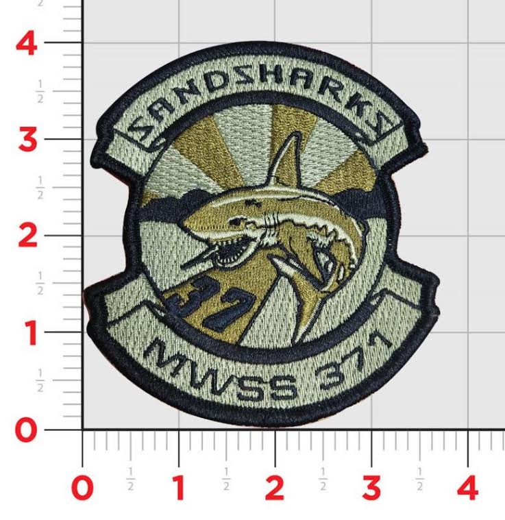 Officially Licensed USMC MWSS-371 Sandsharks Patch