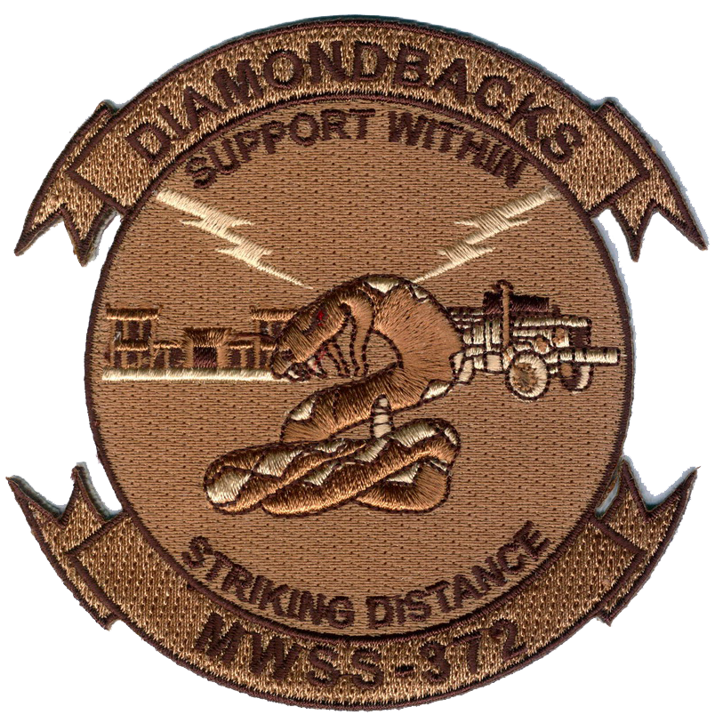 Officially Licensed USMC MWSS-372 Diamondbacks Patches