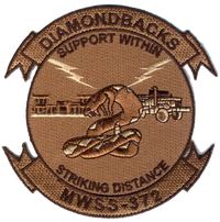 Officially Licensed USMC MWSS-372 Diamondbacks Patches