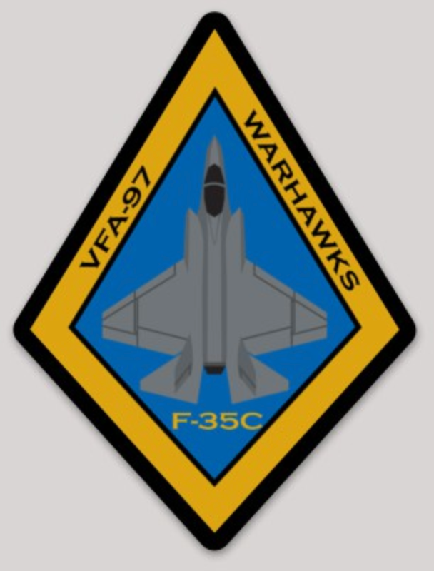 Officially Licensed US Navy VFA-97 Warhawks F-35 Sticker