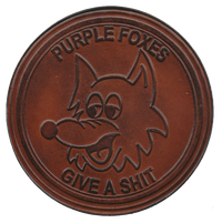 Officially Licensed USMC HMM/VMM-364 Purple Foxes Leather Patch