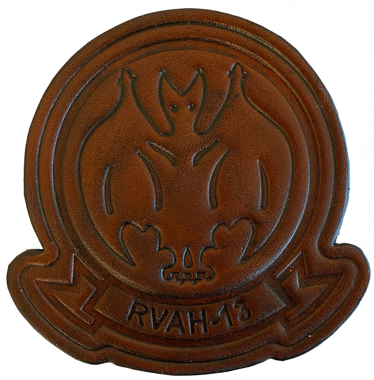 Officially Licensed US Navy RVAH-13 Bats Leather Squadron Patch