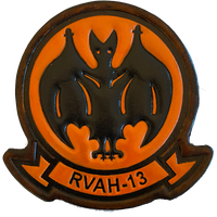 Officially Licensed US Navy RVAH-13 Bats Leather Squadron Patch