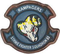 Officially Licensed US Navy VFA-83 Rampagers Leather Patches
